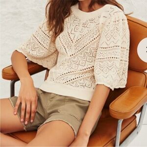 ba&sh Claire Sweater Ecru Cream XS